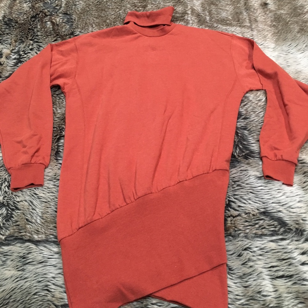 Young Fabulous & Broke YFB Turtleneck Sweater Dress Terry Asymmetrical Mini NWOT